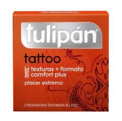 Preservativo Tulipán Tattoo x 3 un.