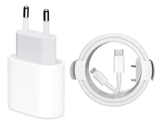 Cargador 20W para iPhone Carga Rápida Cable 1mt 3
