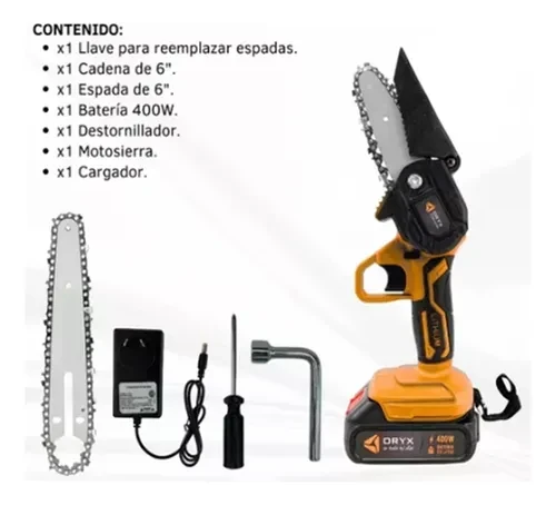 Motosierra Inalambrica Mini ORYX PODADORA 4