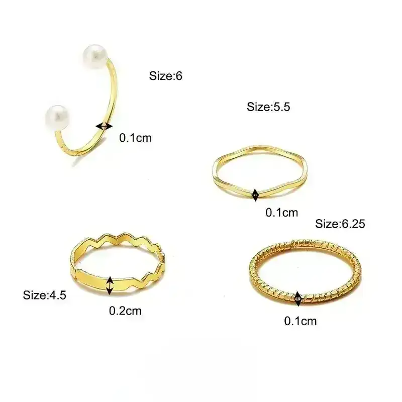 Set x4 Anillos Lucena REF: D31 3