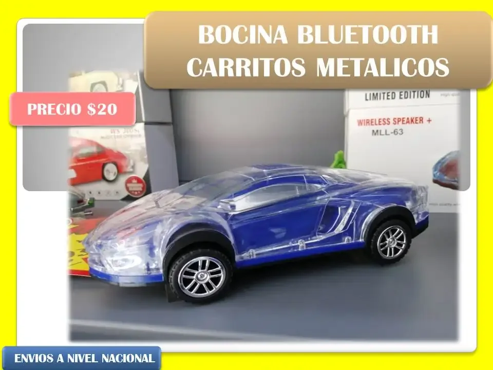 Bocina Bluetooth, carro metálico de colección 4