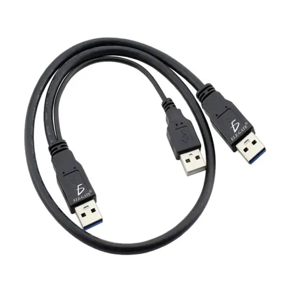 5 Pzs Cable Con Entrada A USB Y A Salida 2 USB 2.0 Macho 2