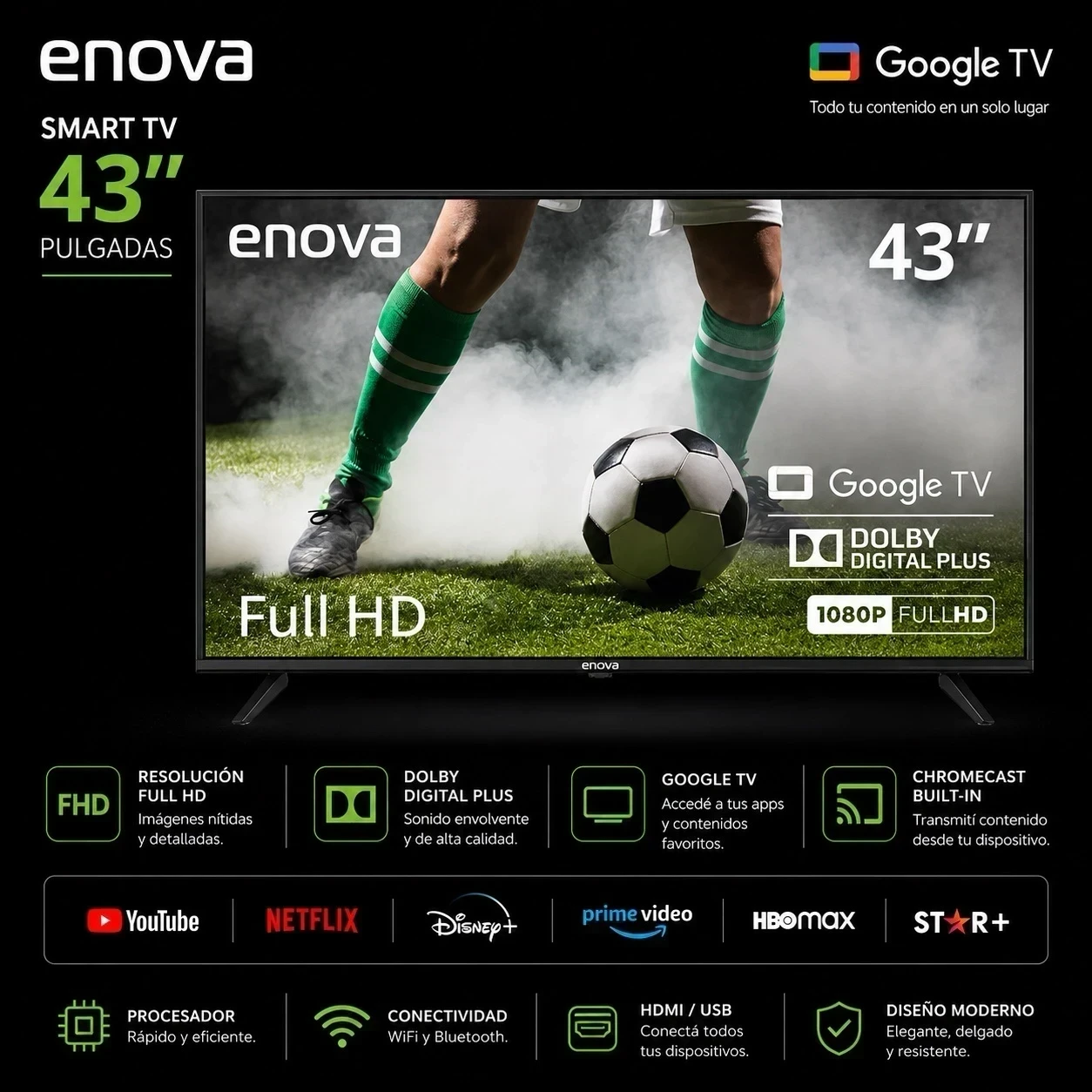 SMART TV ENOVA 43" ANDROID