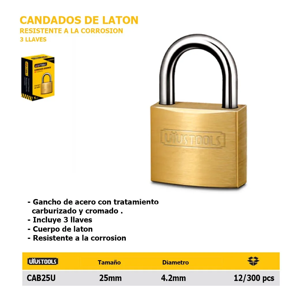 CANDADO BRONCE UYUST 25 mm 