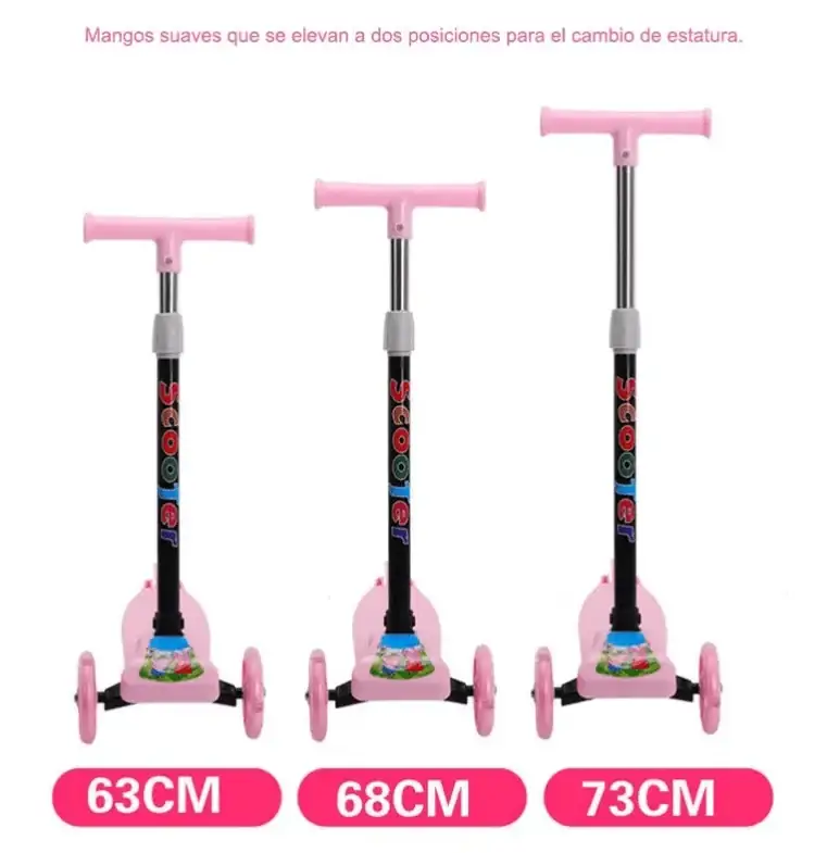 Patín Scooter Montable 3 Ruedas Luz LED  3