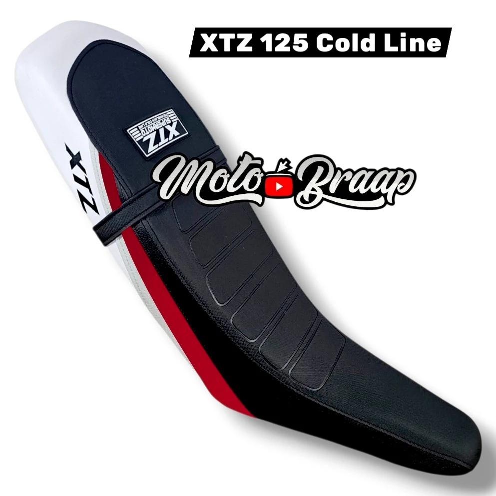 TP XTZ 125 Forro Tapizado cold line negro / rojo / gris / blanco DW