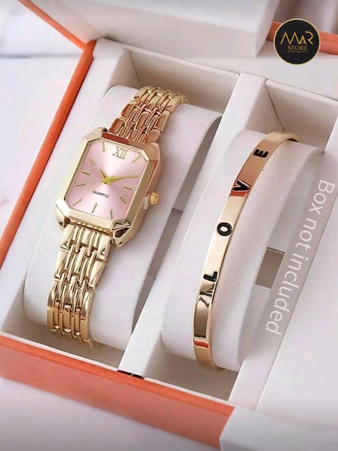 Juego de reloj en acero inoxidable 