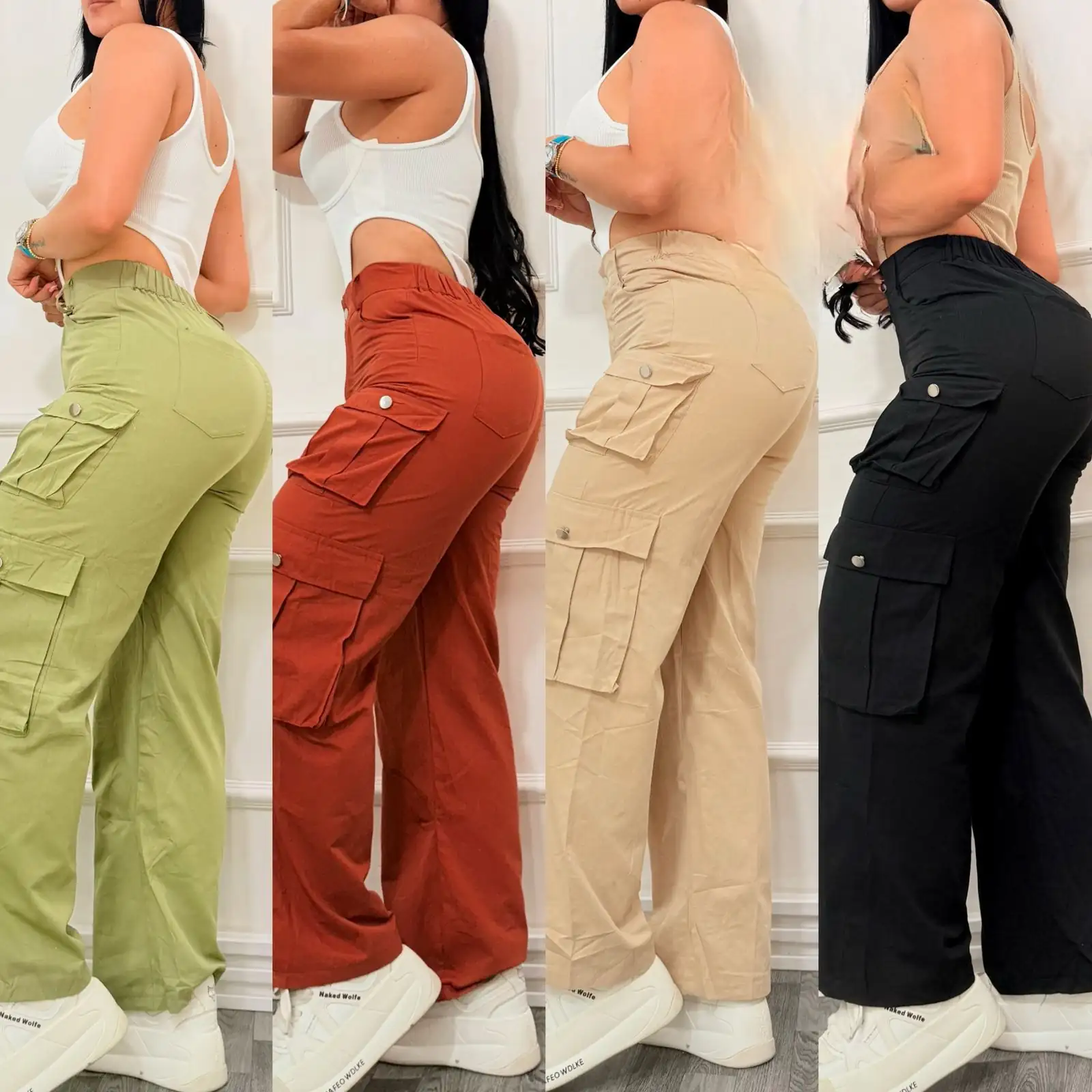 Divino Pantalón tipo Cargo 🛍️🙌🏻Tiro alto 👖