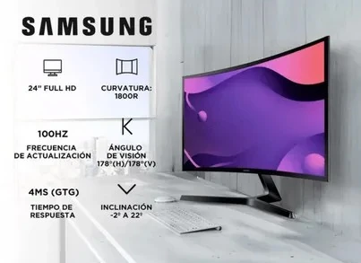 Monitor Gamer 24 Samsung Curvo Full Hd 100Hz 