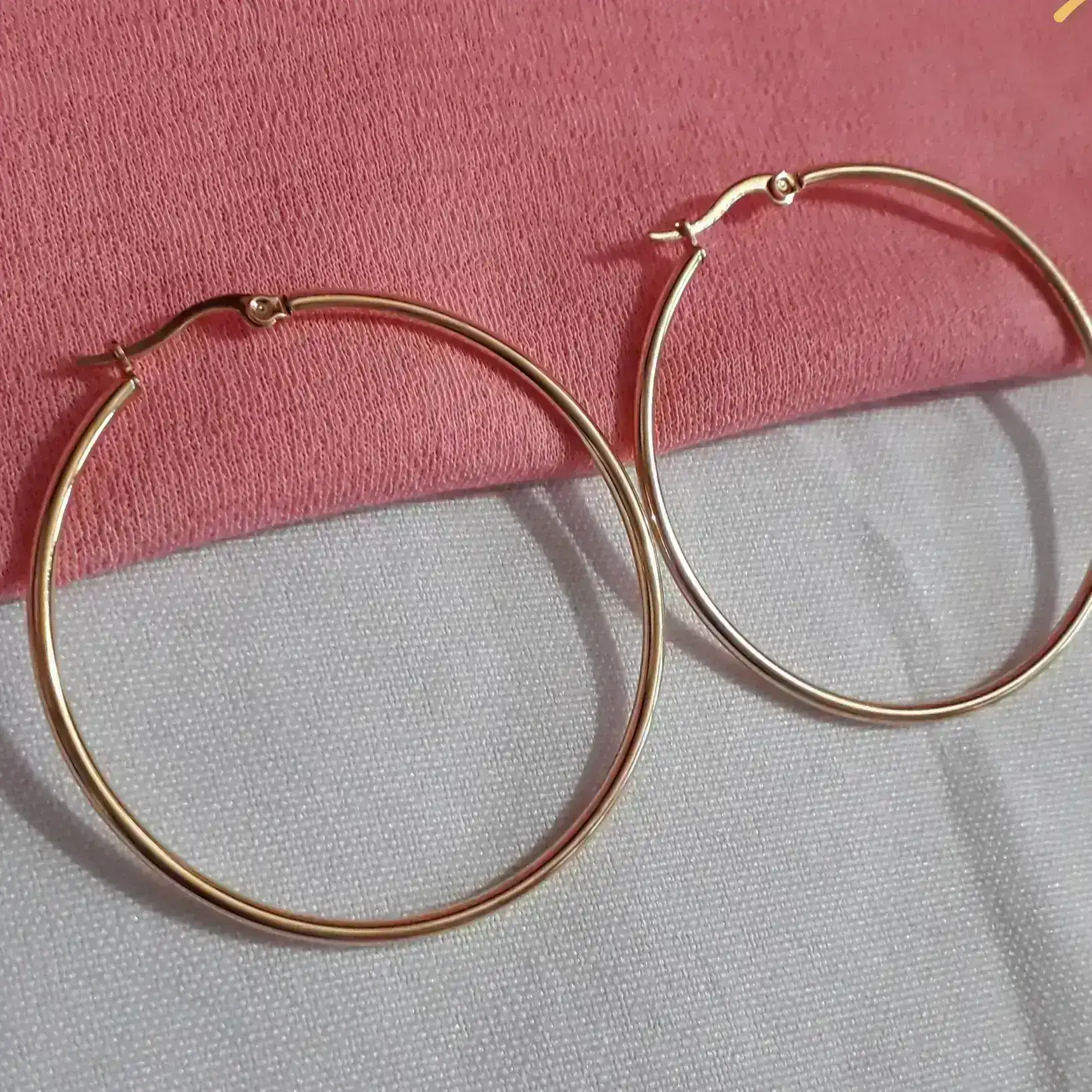 Argollas de ACERO ROSÉ 🌹 de 50cm 2