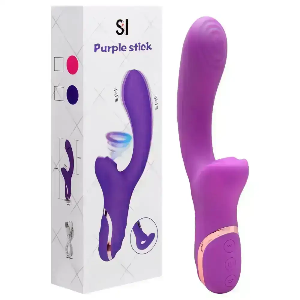 Vibrador Punto G, con succionador de clitoris