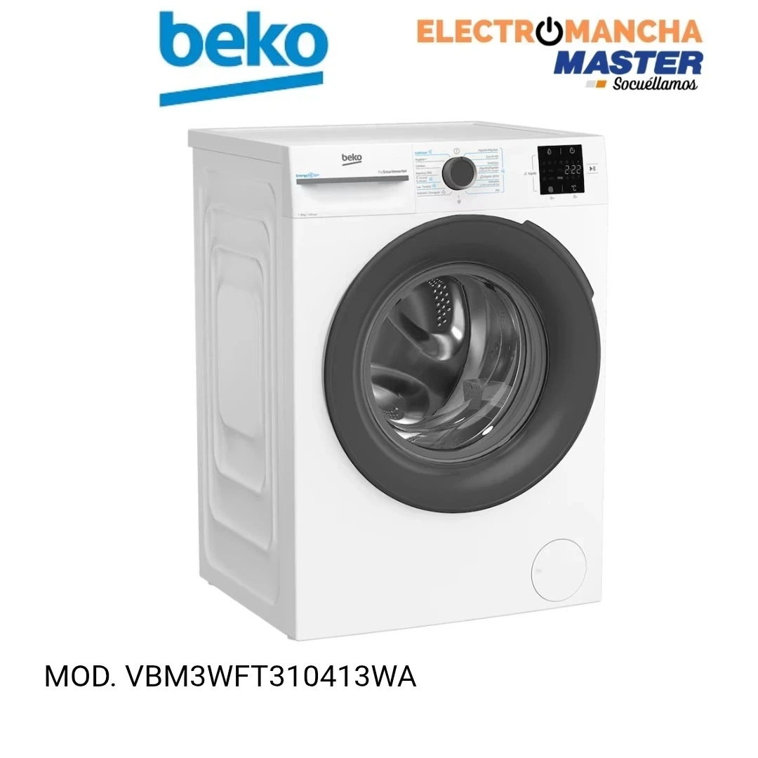 LAVADORA BEKO VBM3WFT310413WA 10 KILOS 1400 RPM. A  3