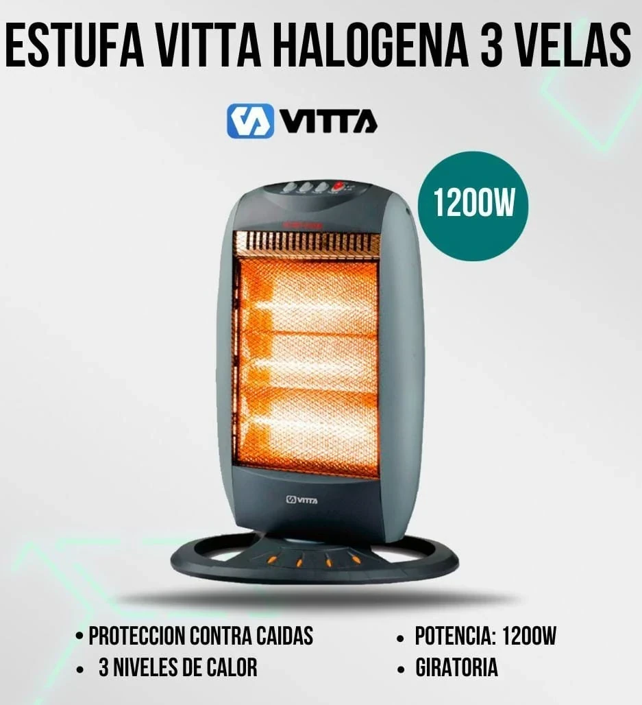 ESTUFA VITTA  HOLOGENA 3 VELAS 