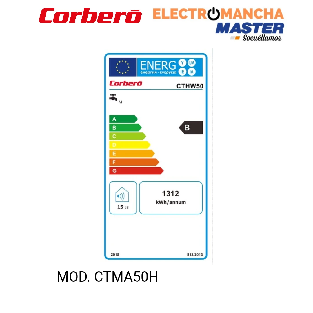 TERMO ELECTRICO CORBERO CTMA50H 47 LITROS 1500W HORIZONTAL 3