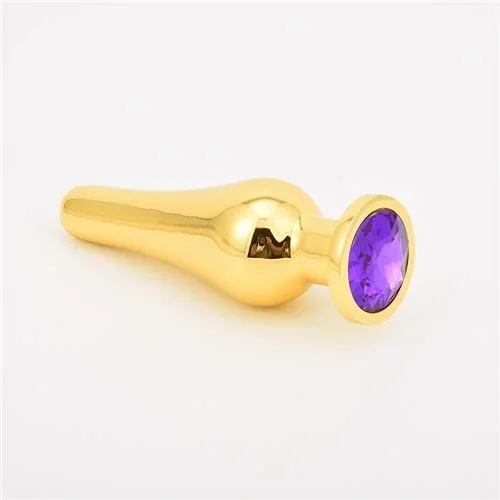 Plug Anal Metal Dorado Con Joya Small 2