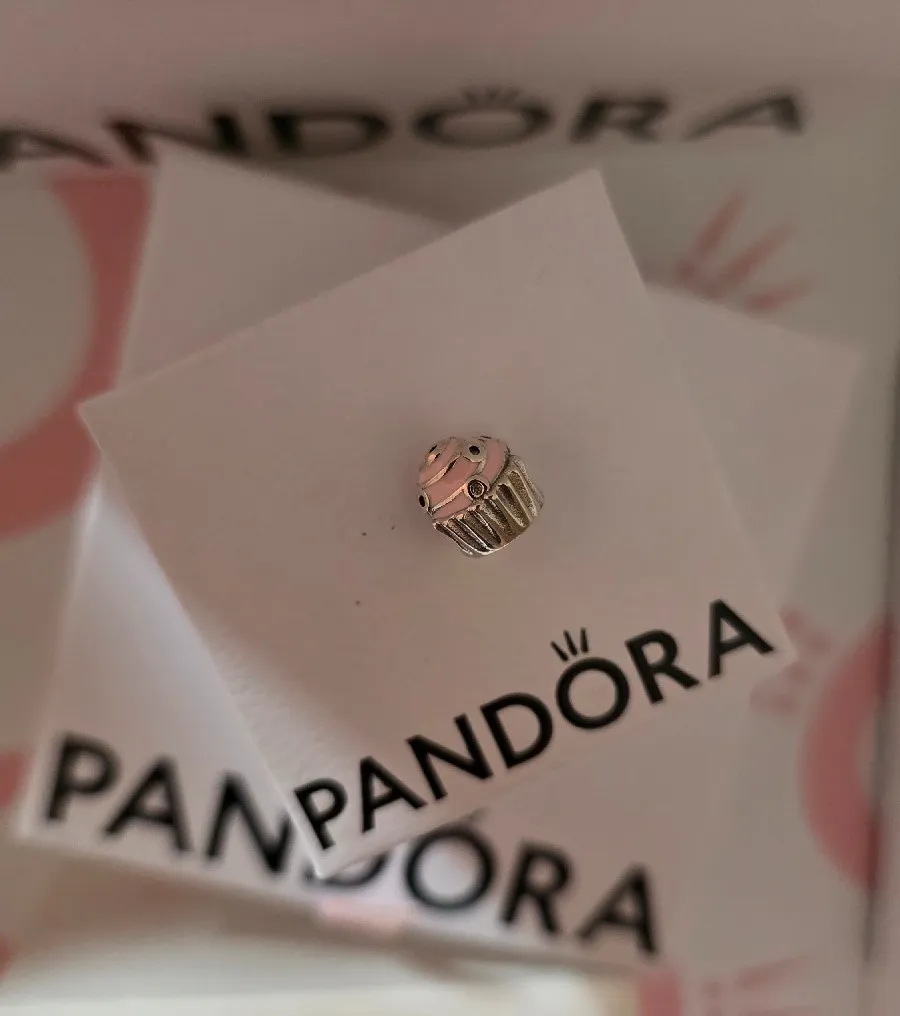 Pandora Cupcake pink enamel charm 2