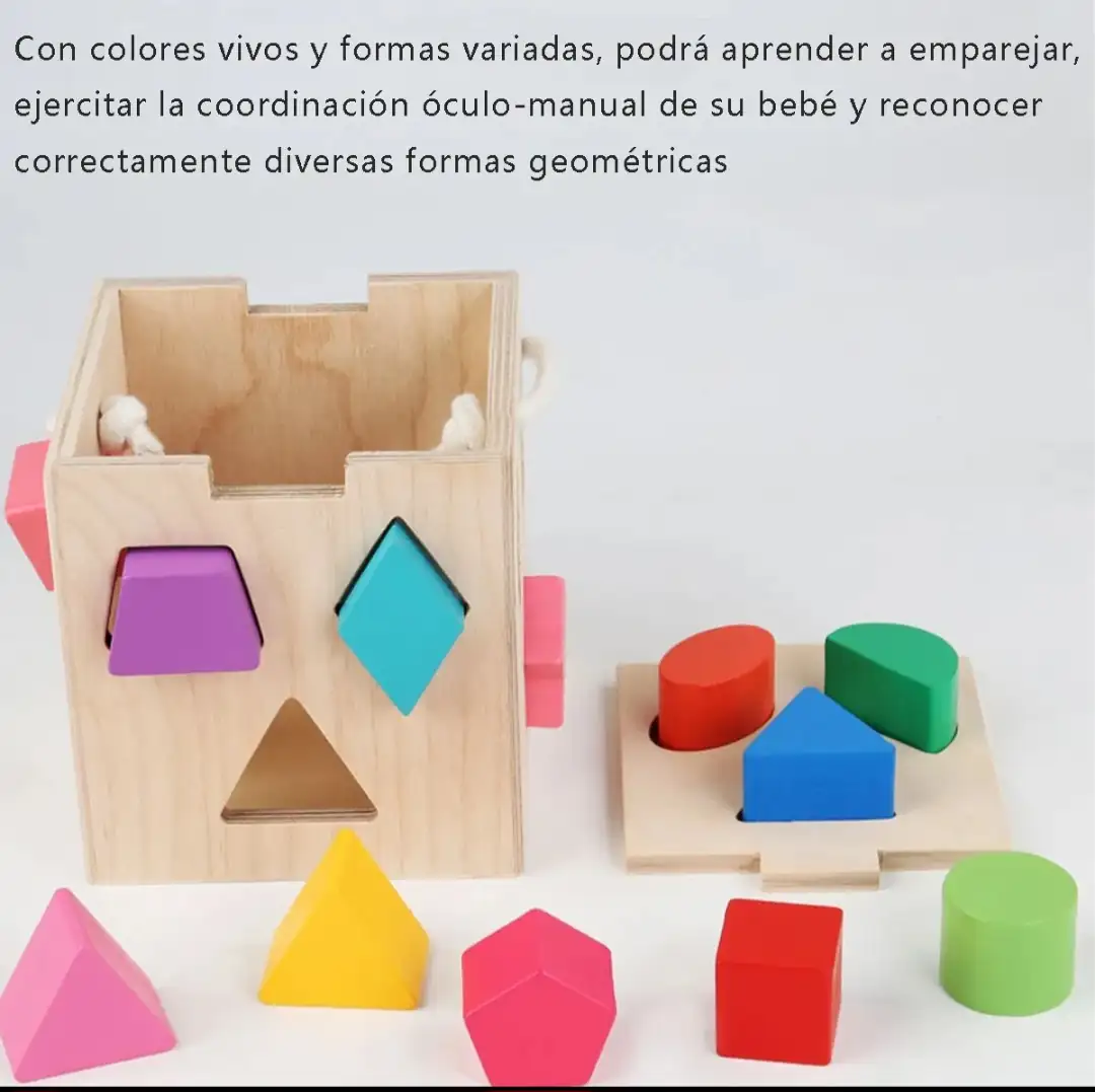 Cubo de madera ensarte 3