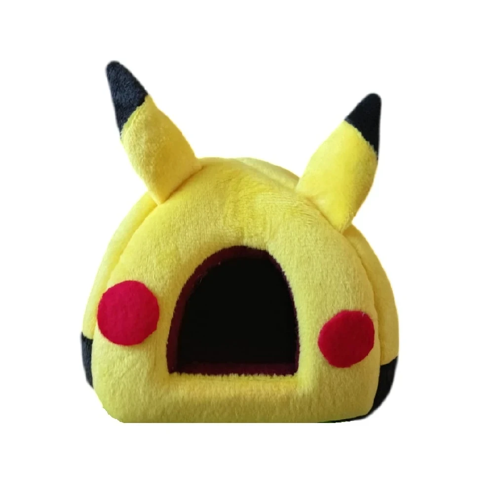 Cama Tipo Cueva Para Hamster Diseño Temático Pikachú