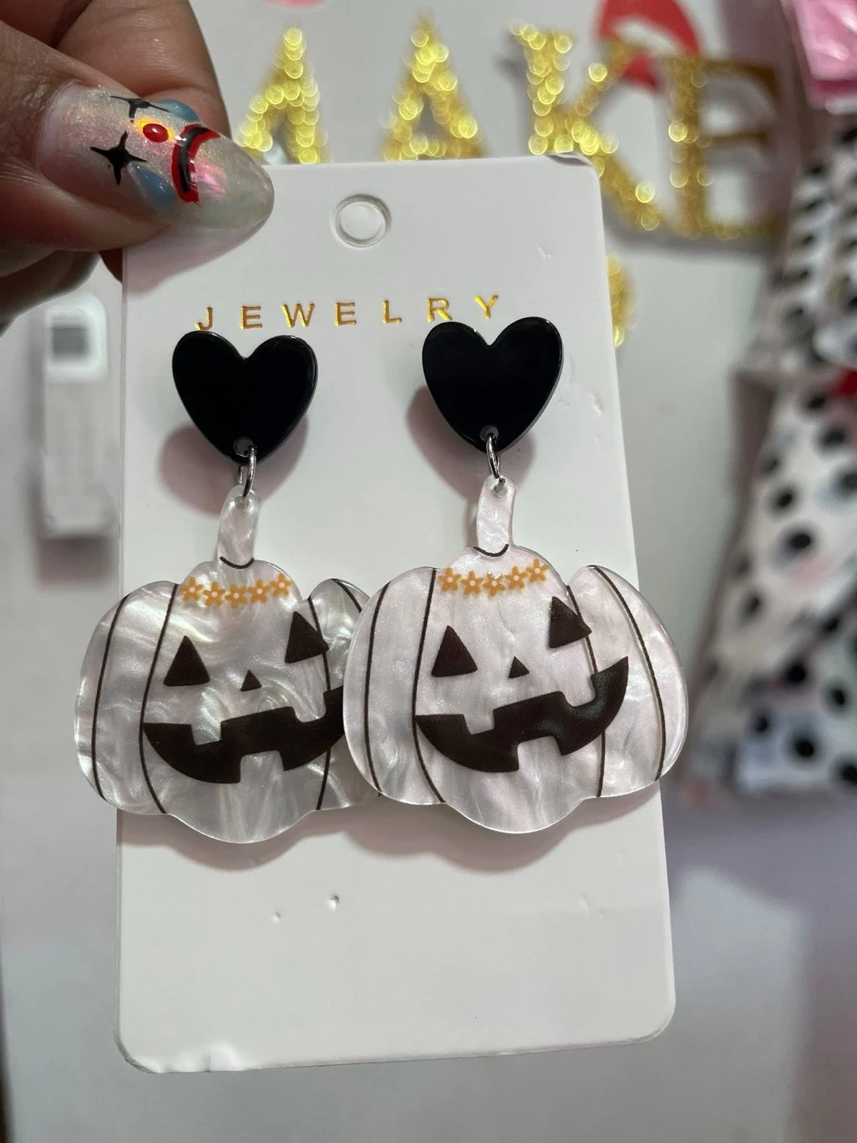 aretes calabaza blanca
