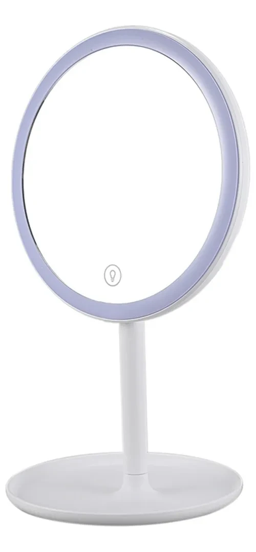 Espejo Maquillaje Suono Luz Led Touch Usb  Con Base blanco 3