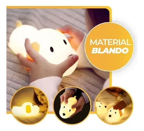 LAMPARA VELADOR DE SILICONA PERRITO 4