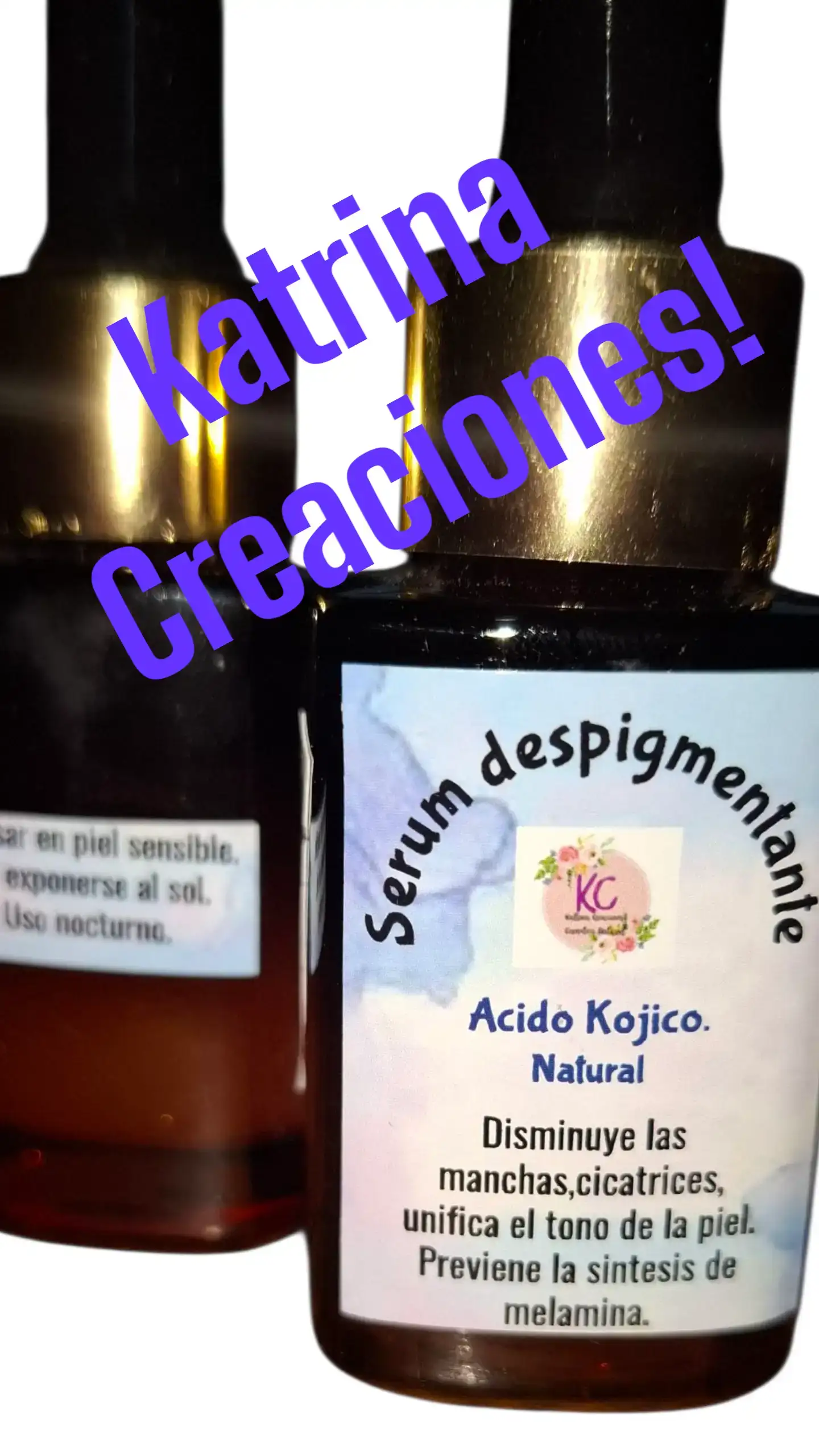 Serum despigmentante natural. Noche.
