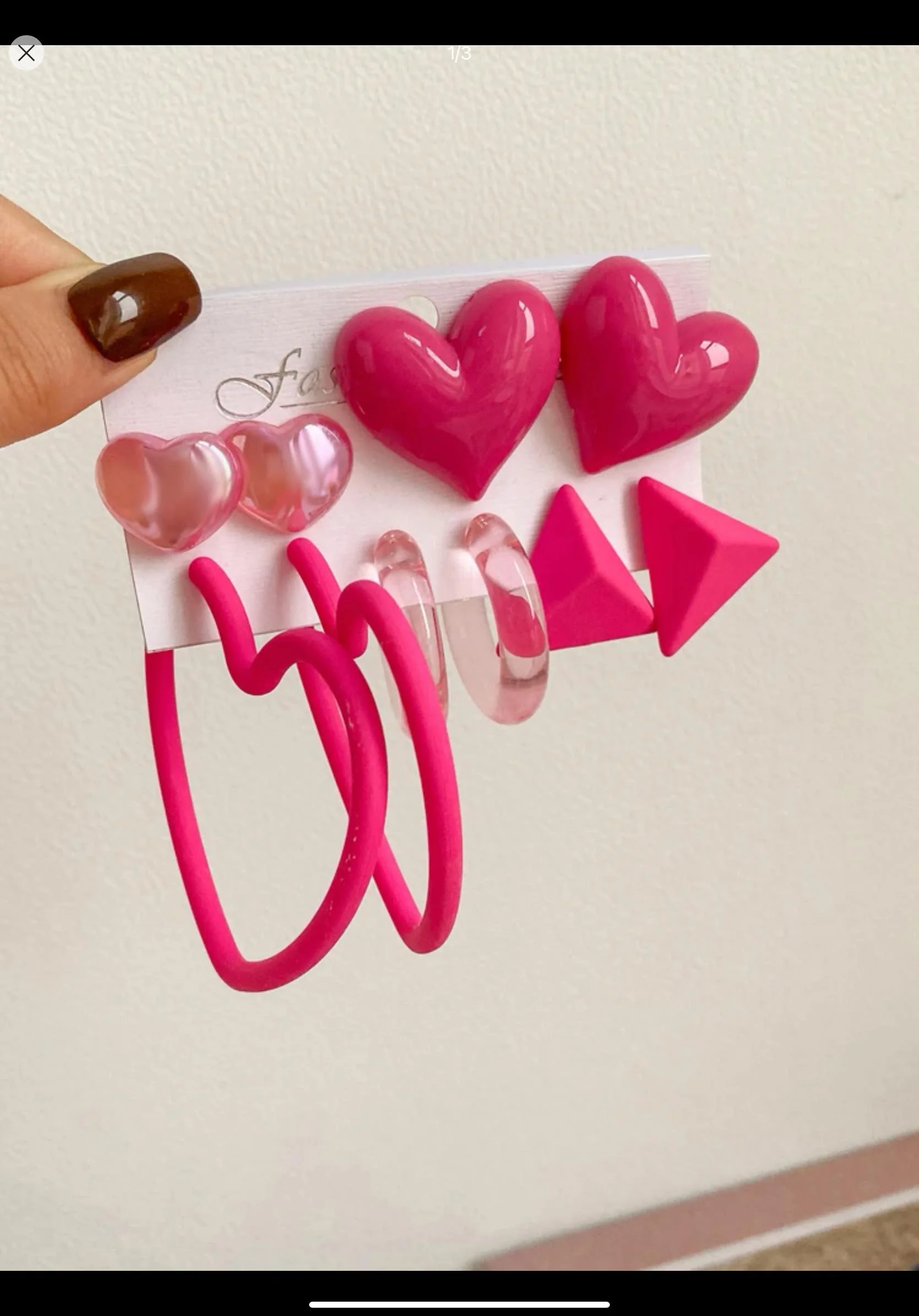 Aretes de corazon set
