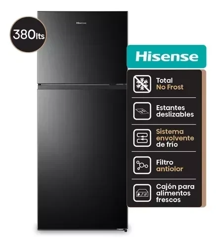 Heladera Hisense No Frost Rd-49wrb 380Lts. Black