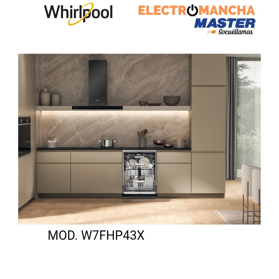 LAVAVAJILLAS WHIRLPOOL W7FHP43X INOX 3 BANDEJA CLASE C 5