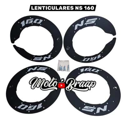 NS 160 Lenticulares aros rines en acero gris con negro ML