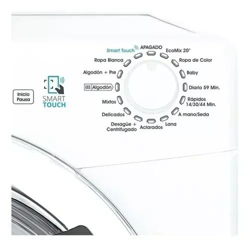 Lavarropas CANDY 8Kg. GVS128TC3 Blanco 3