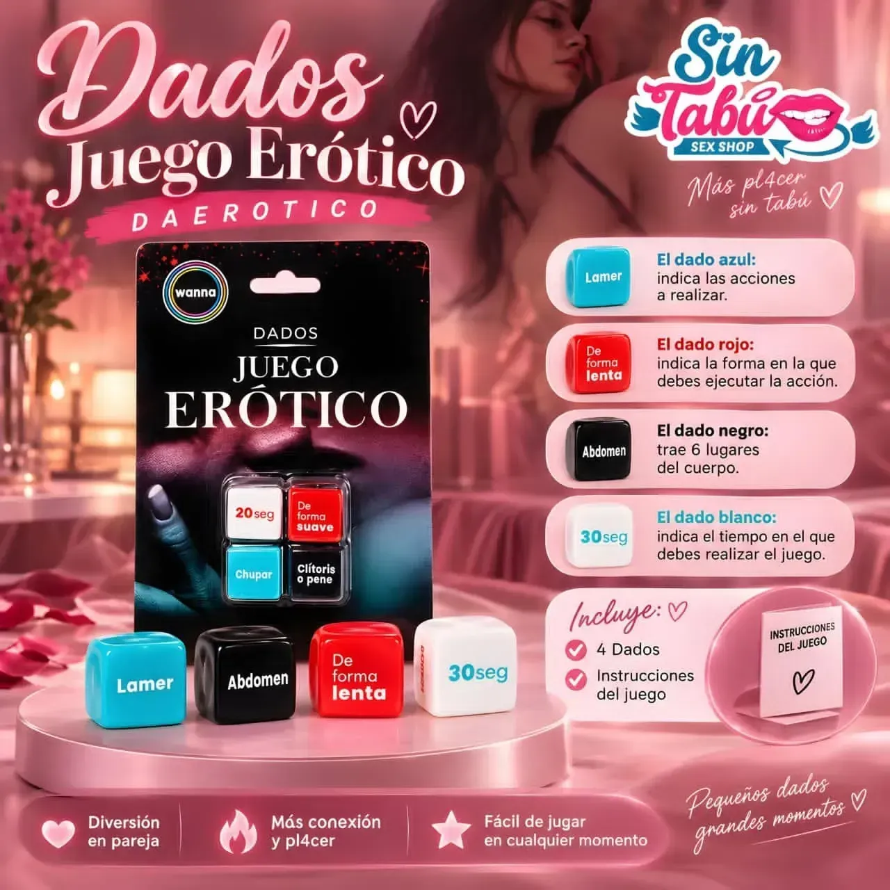 DADOS JUEGO ERÓTICO  