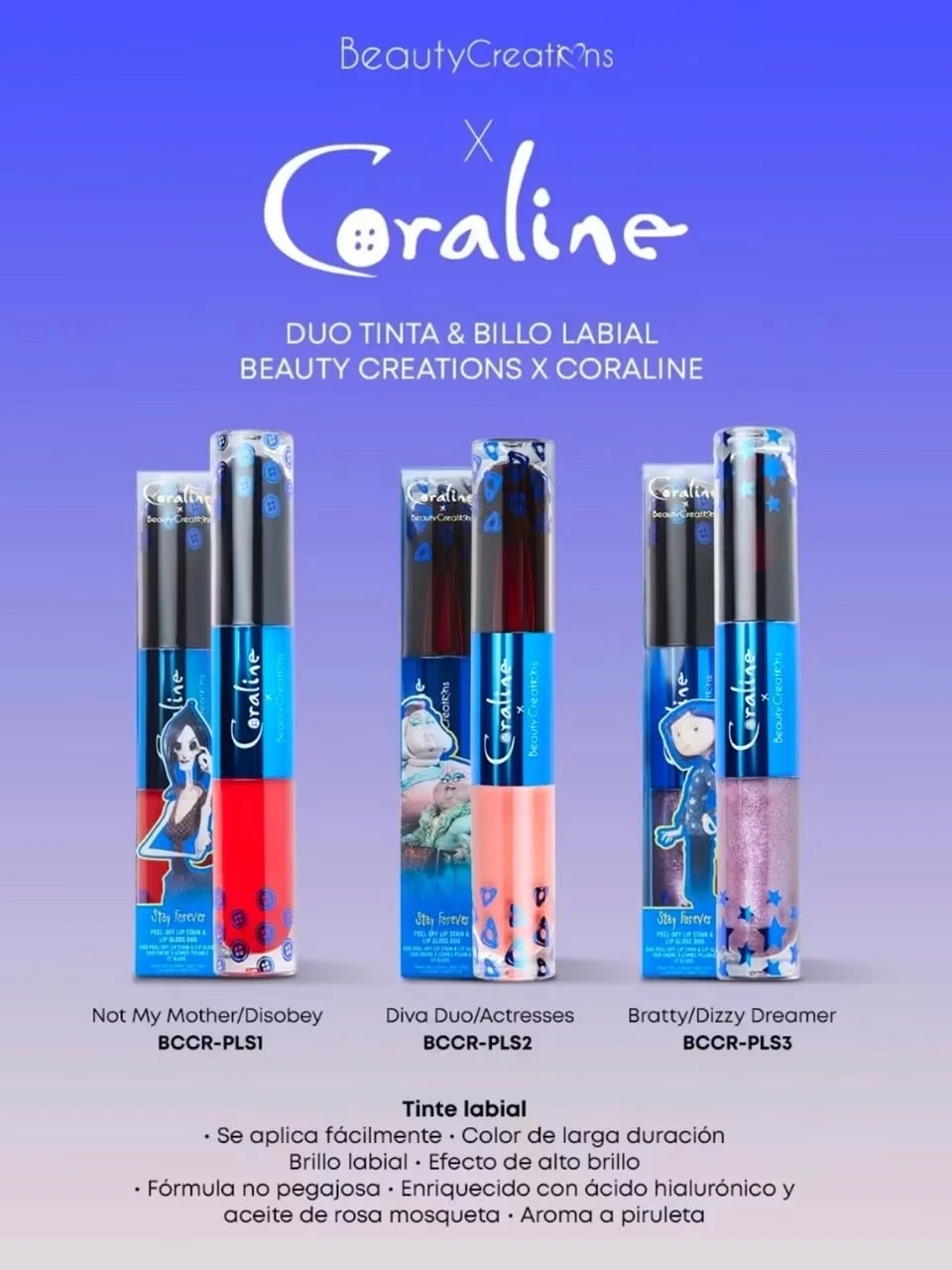 Tinta y gloss Coraline xbeauty creations 2