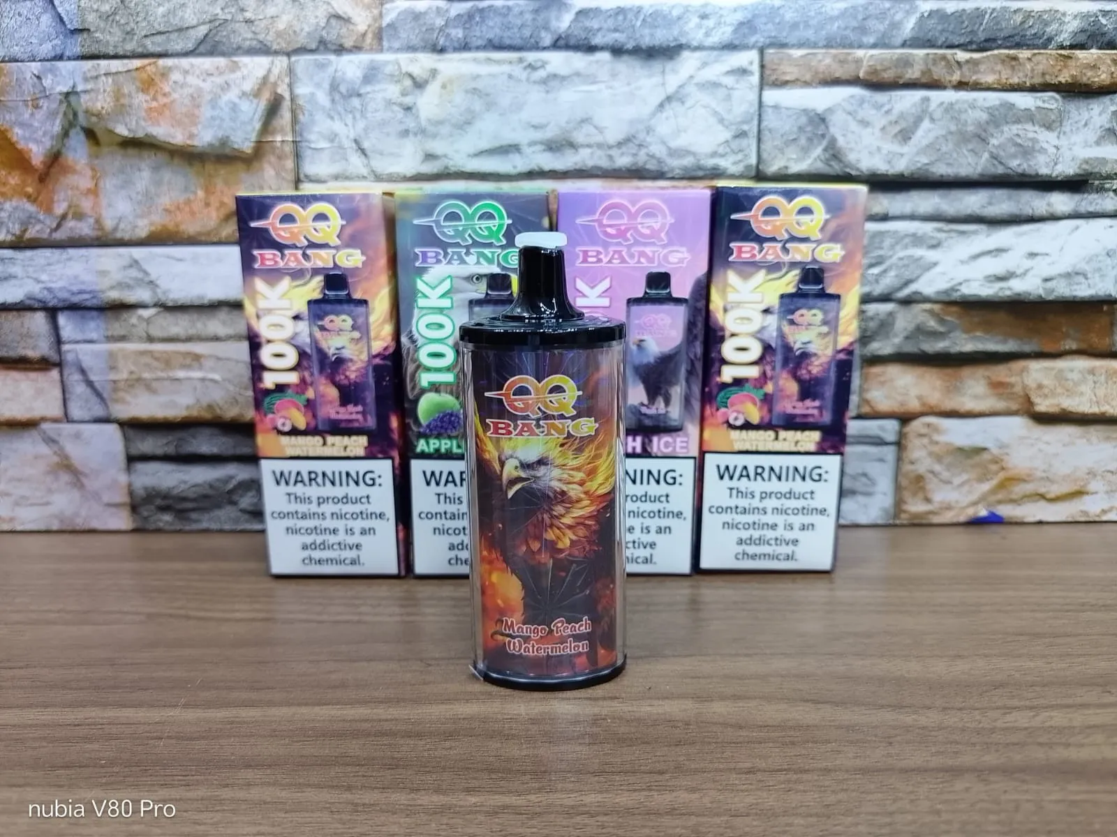 Cigarrillo Electrónico varios aromas y Sabores recargable QQ bang de 100K