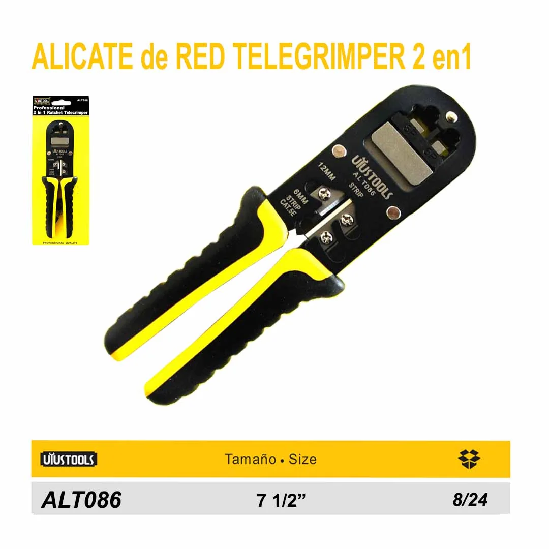 ALICATE de RED Telecrimper 2 en1 UYUST RJ45 RJ12