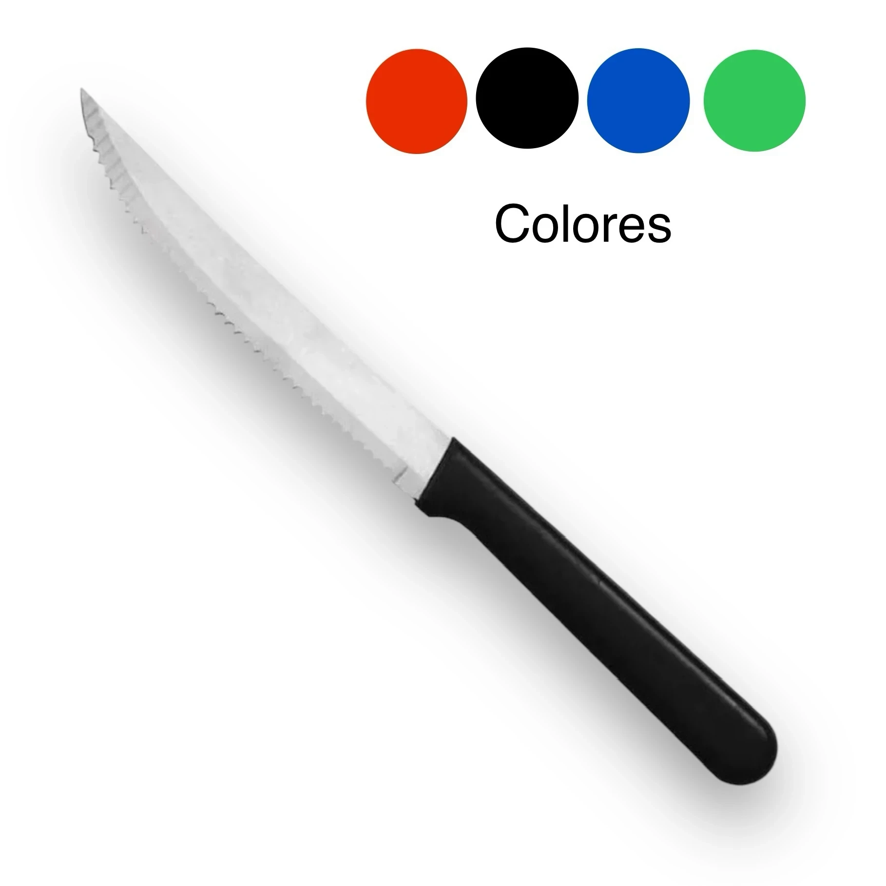 CUCHILLO DE MESA CABO PLASTICO X12