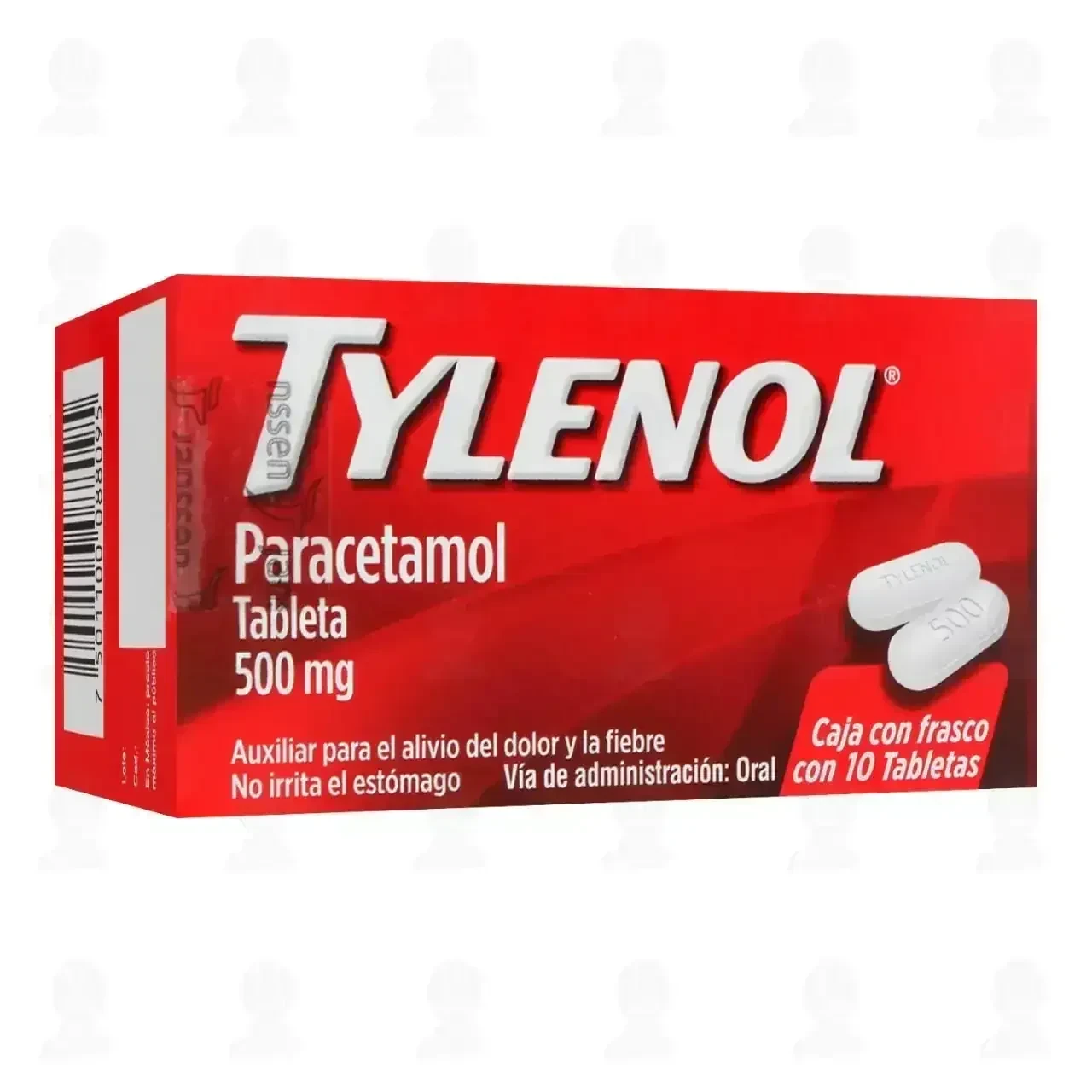 Tylenol 500 mg, 10 Tabletas.