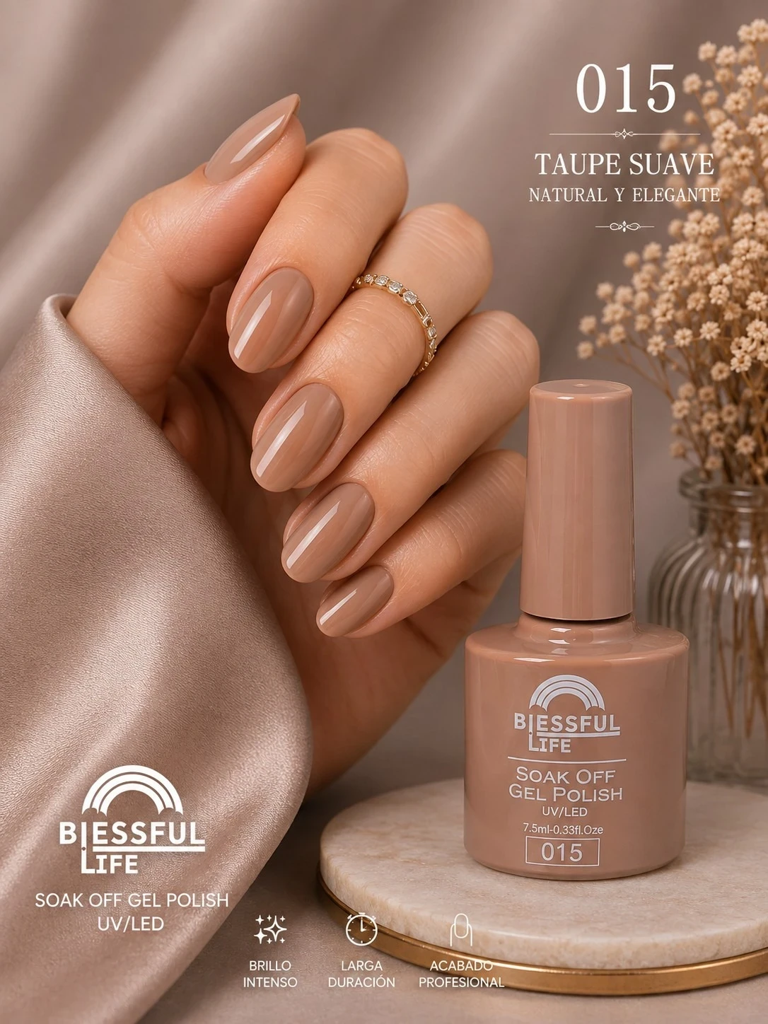 biessful life esmalte semi permanente tono 015