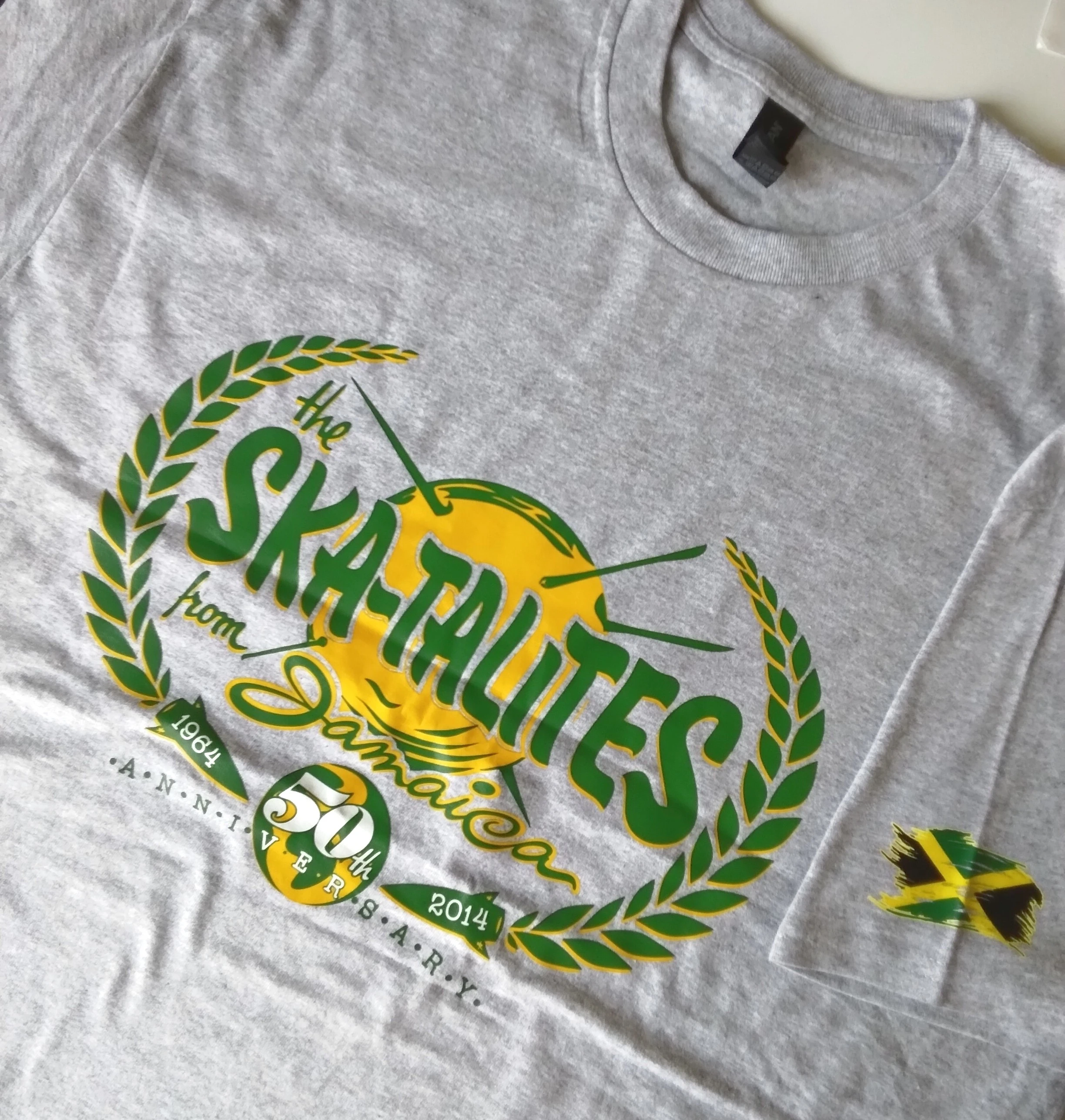 Camiseta estampada gris XL