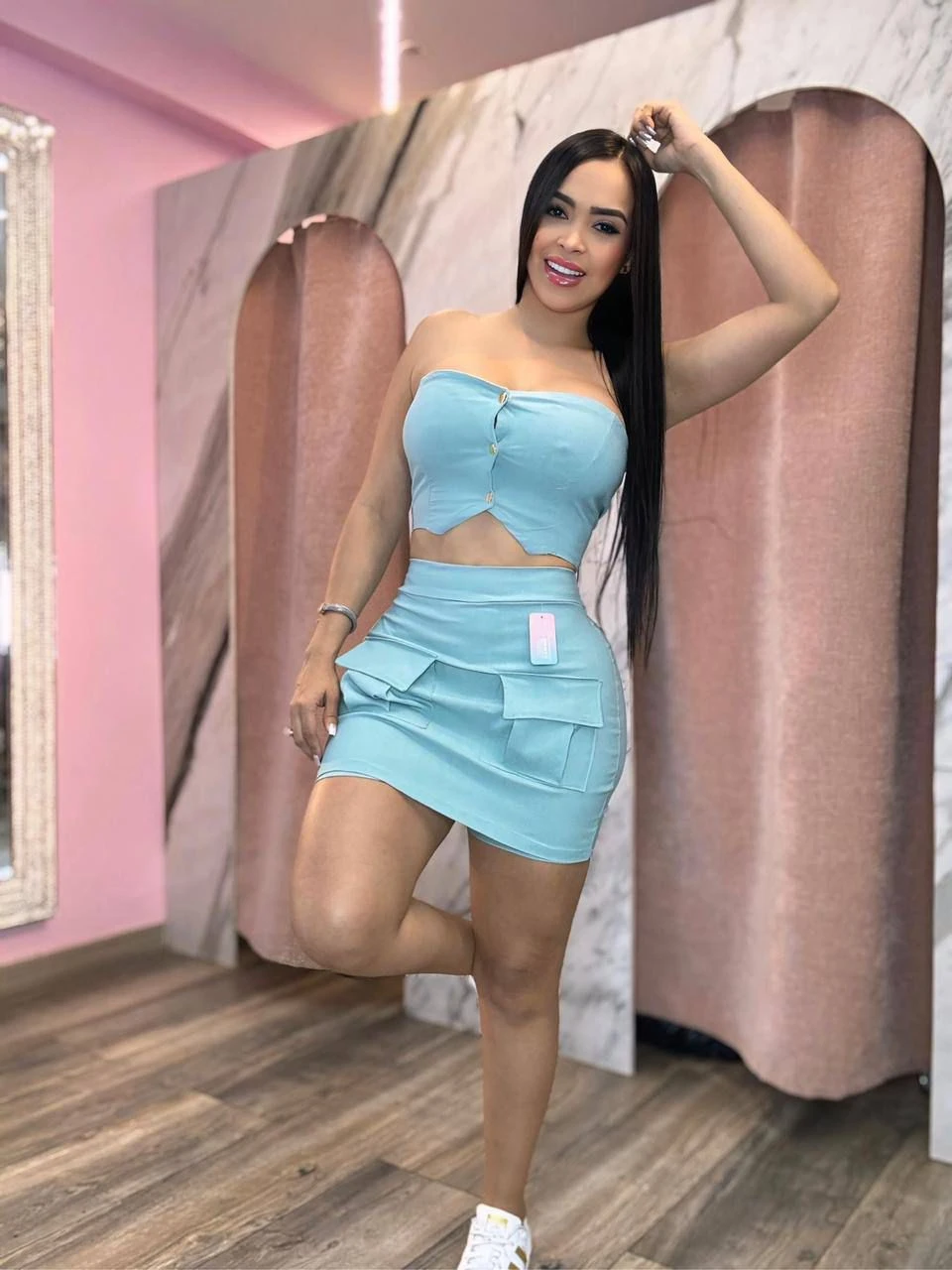 Conjunto falda short y blusa 3