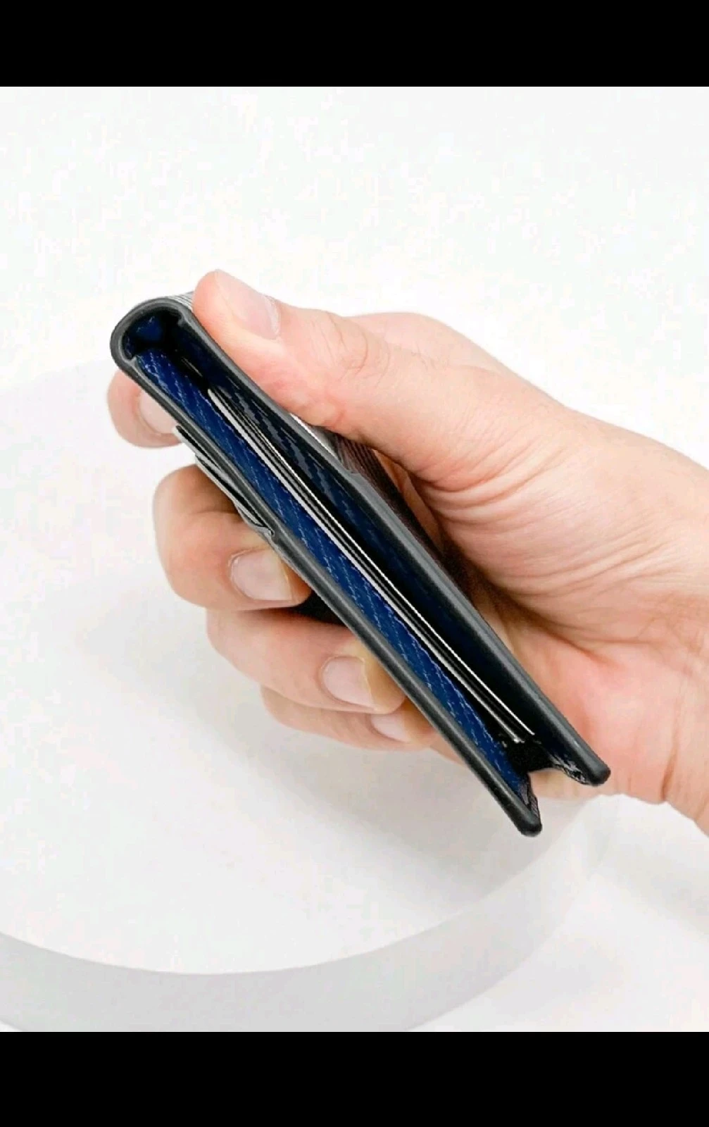 Billetera Ejecutiva Slim con Clip para Billetes y Estilo Fibra de Carbono 8