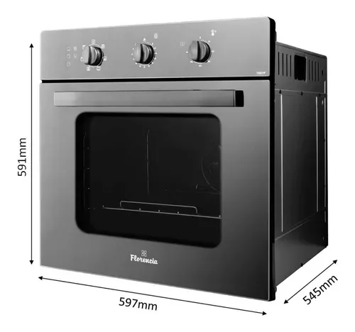Horno Empotrable FLORENCIA Eléctrico 7857F 63Lts. Negro 3