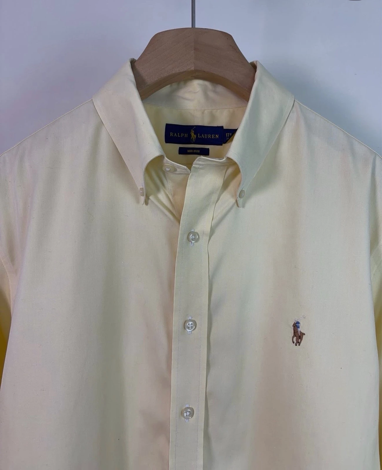 Camisa PoloRalphLauren “Non-Iron” Amarilla Pastel 3