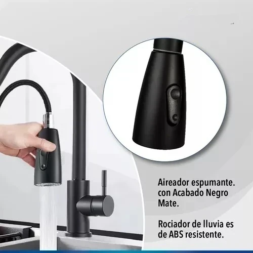 Canilla Grifería Duchador Monocomando Extensible Cocina m05 4