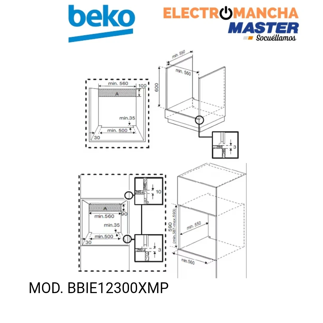 HORNO BEKO BBIE12300XMP MULTIF. PIROLITICO A INOX 5