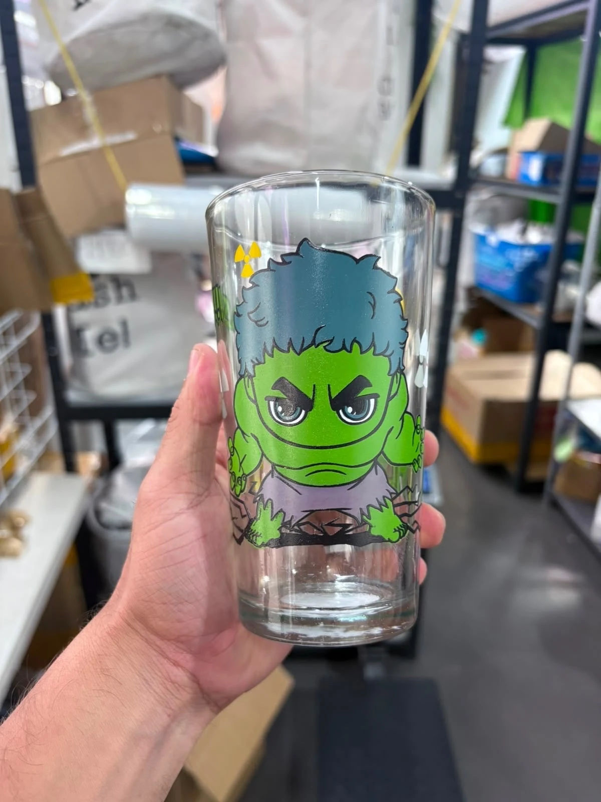 Set de 6 vasos de 500 ml de vidrio avengers  9