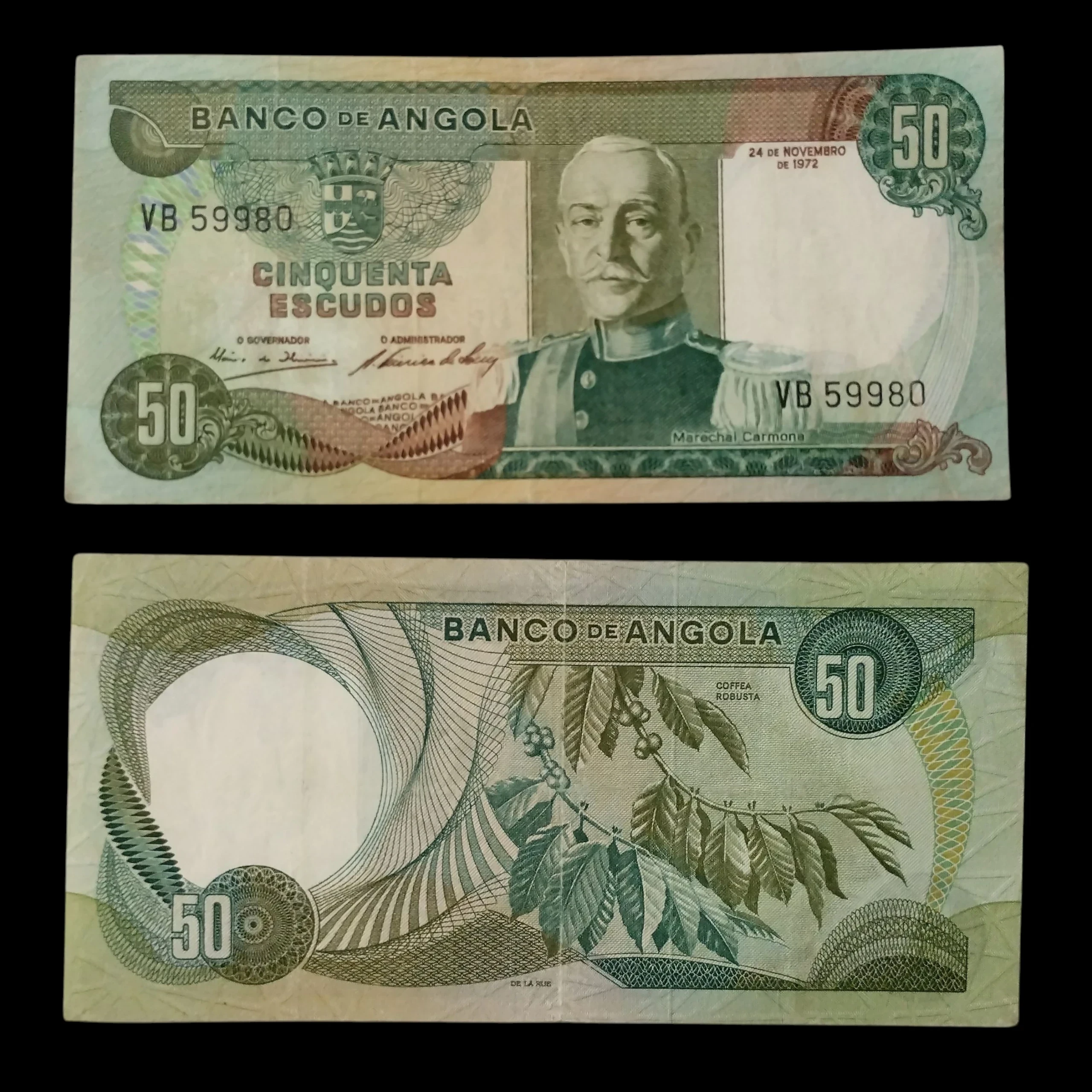 • Angola 50 escudos, circulado