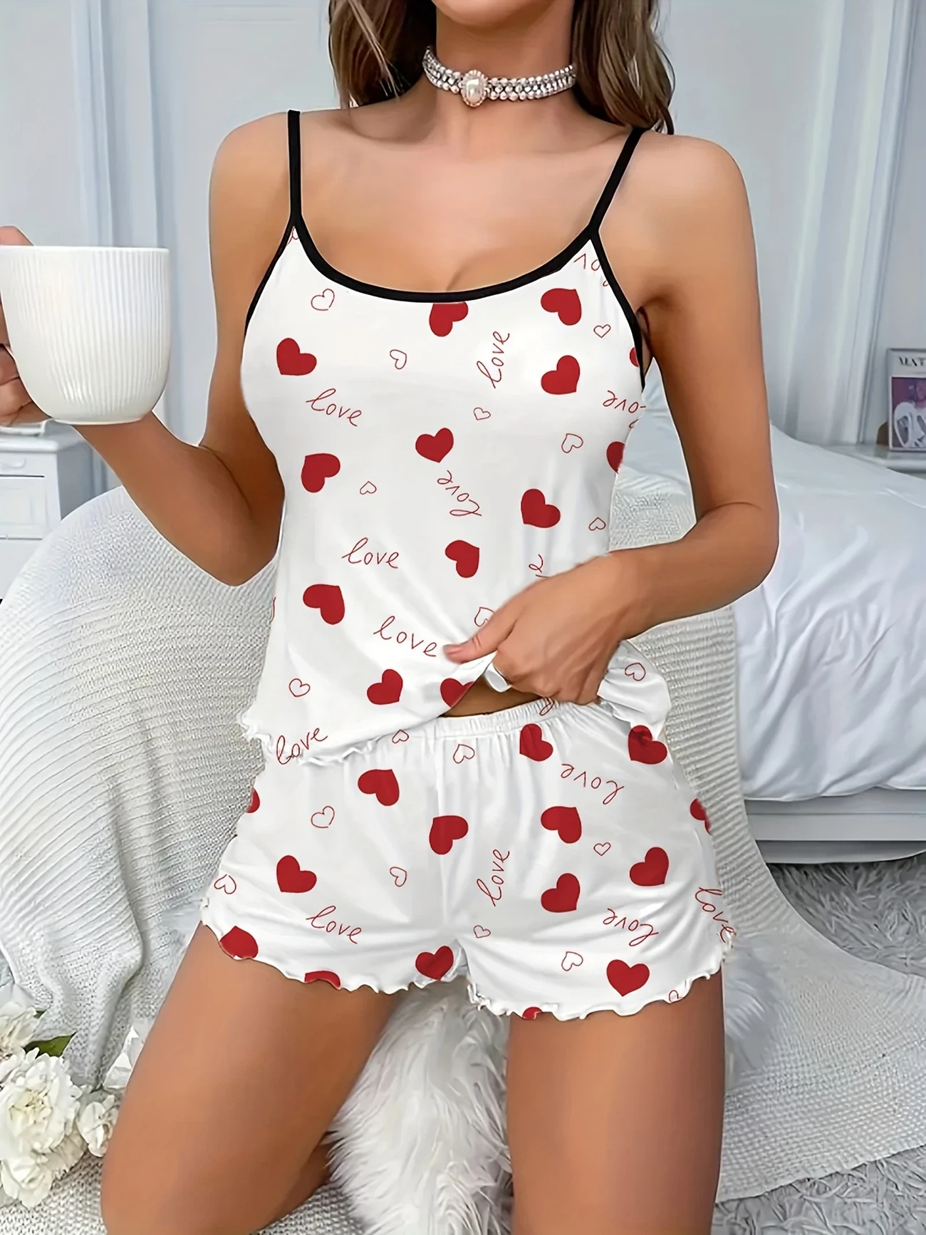 Pijama Love algodón (S,M) 