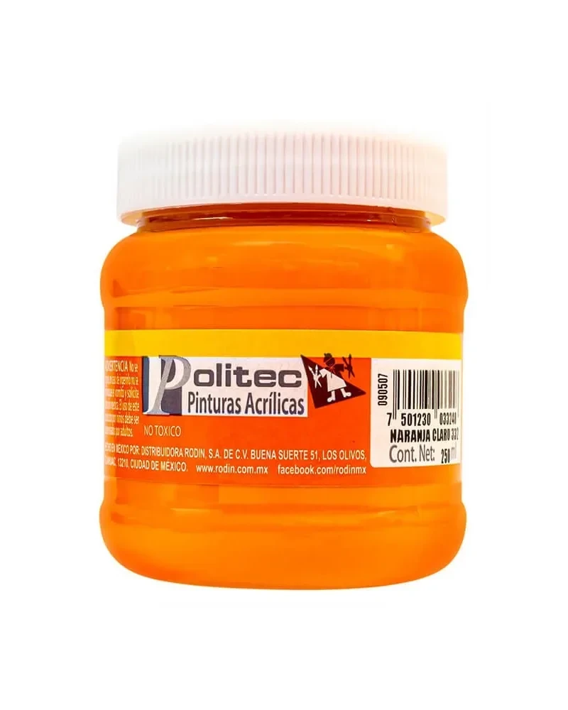 Politec pintura naranja frasco de 250 ml