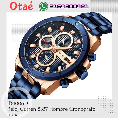 Reloj Curren 8337 Hombre Cronografo Inox 5